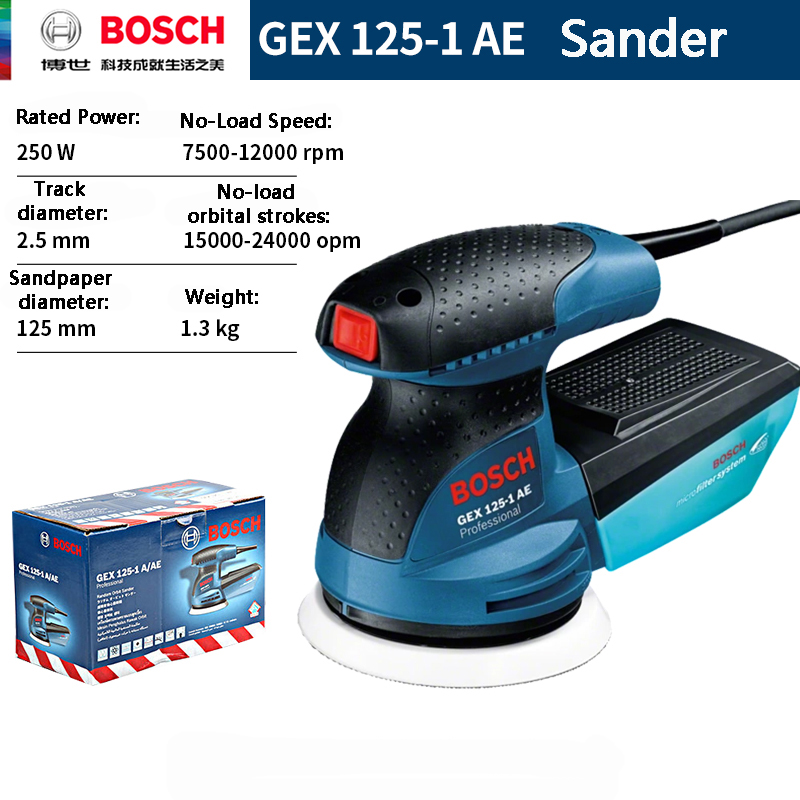 Power Tools Grinder - Szlifierka mimośrodowa BOSCH GEX 125-1AE 220V