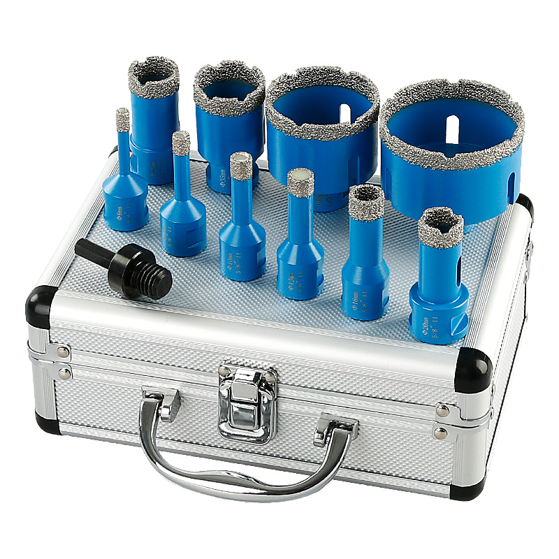 Power Tools For Construction - LOZLIN 10 szt. Wiertła diamentowe lutowane