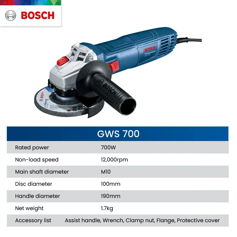 Szlifierka kątowa Bosch GWS700 – Power Tools Grinder recenzja i cena